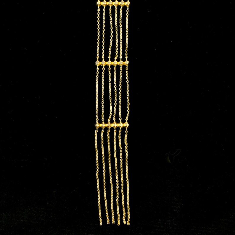 18k Gold Plated Lariat Necklace \u2022 Very Cool Modern Design \u2022 Incredibly Light to Wear