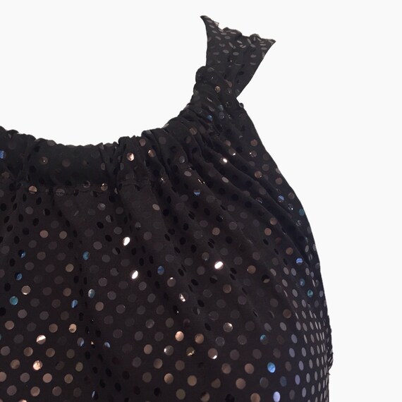 Vintage 90's Black on Black Dress • Sparkly Dots … - image 2