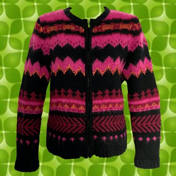 brightly coloured cardigans