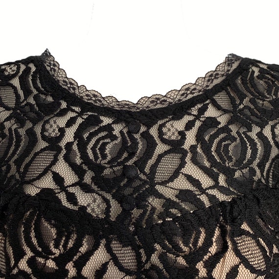 Empire Waist Little Black Lace Dress • Black Rose… - image 3