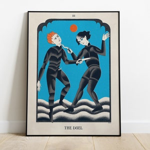 Dune poster - The Duel: Paul vs. Feyd-Rautha. Art print, Wall Art. 8X10 | 12X16 | 16X24 in.