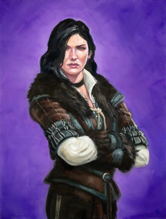 Mysterious Yennefer Vengerberg portrait - view more the witcher art