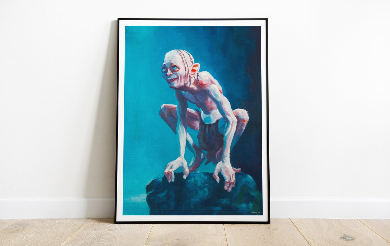 The Lord of the Rings Gollum. Oil Painting of Canvas, Fantasy Art, Fine  Art, Wall Decor, 24x18 