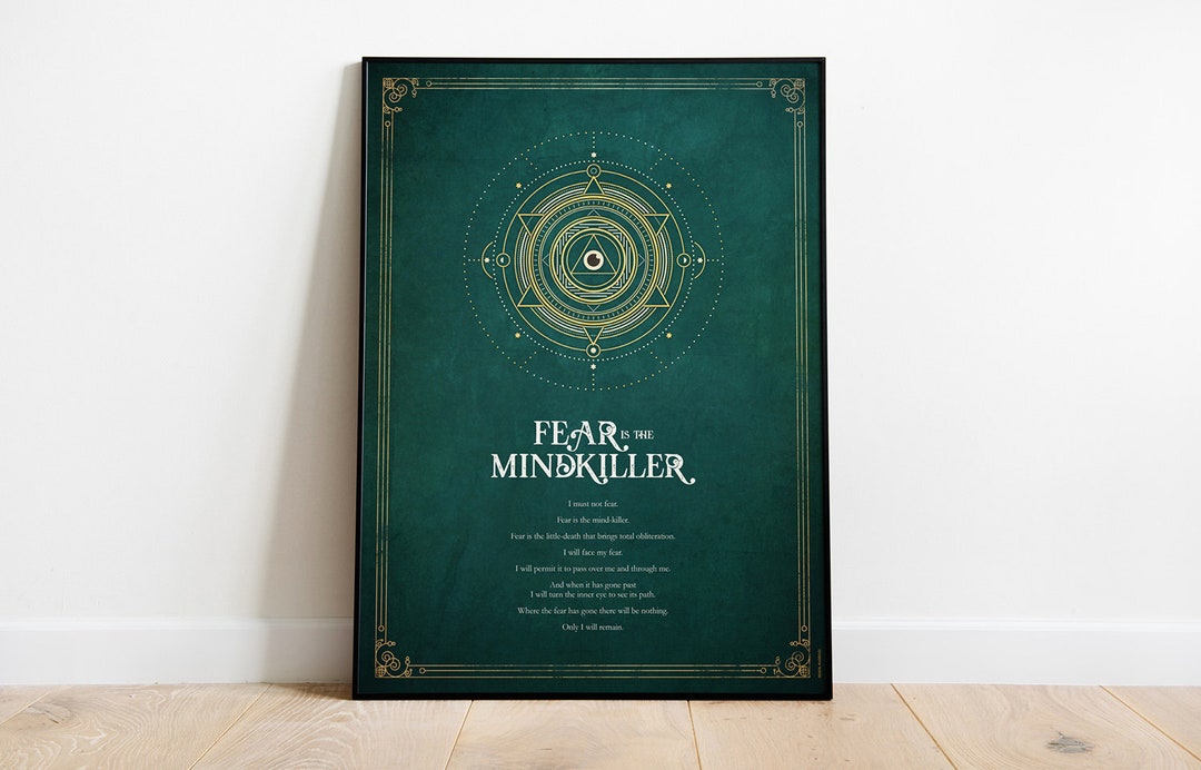 Dune Poster Fear is the Mindkiller Poster, Litany Against Fear. Art Print, Wall Art, Art Poster