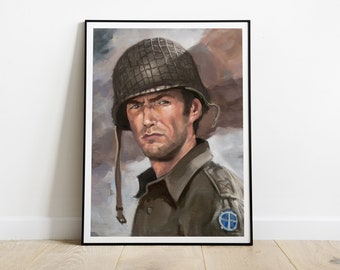 Private Kelly - Clint Eastwood. Giclee Art print, Wall Art - 8x10 / 12x18 / 24x36 inches.