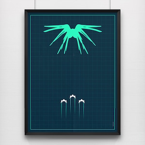 Babylon 5 - Against All Odds / Starfury fighters design. Poster, Art print, Sci-fi poster, Geek gift, Geek Decor, Wall art.