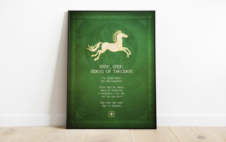 The Lord of the Rings poster Riders of Theoden. Art print, Wall print, Wall decor, 12X16 16X24 24X36 image 1