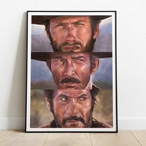 Il buono, il brutto e il cattivo - Stampa artistica di poster di film classici, decorazione da parete premium - Diverse dimensioni disponibili
