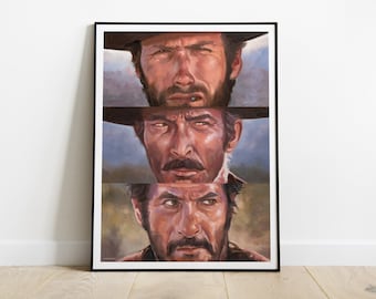 The Good, the Bad, and the Ugly - Classic Movie Poster Art Print, Premium Wall Decor - Multiple Sizes Available