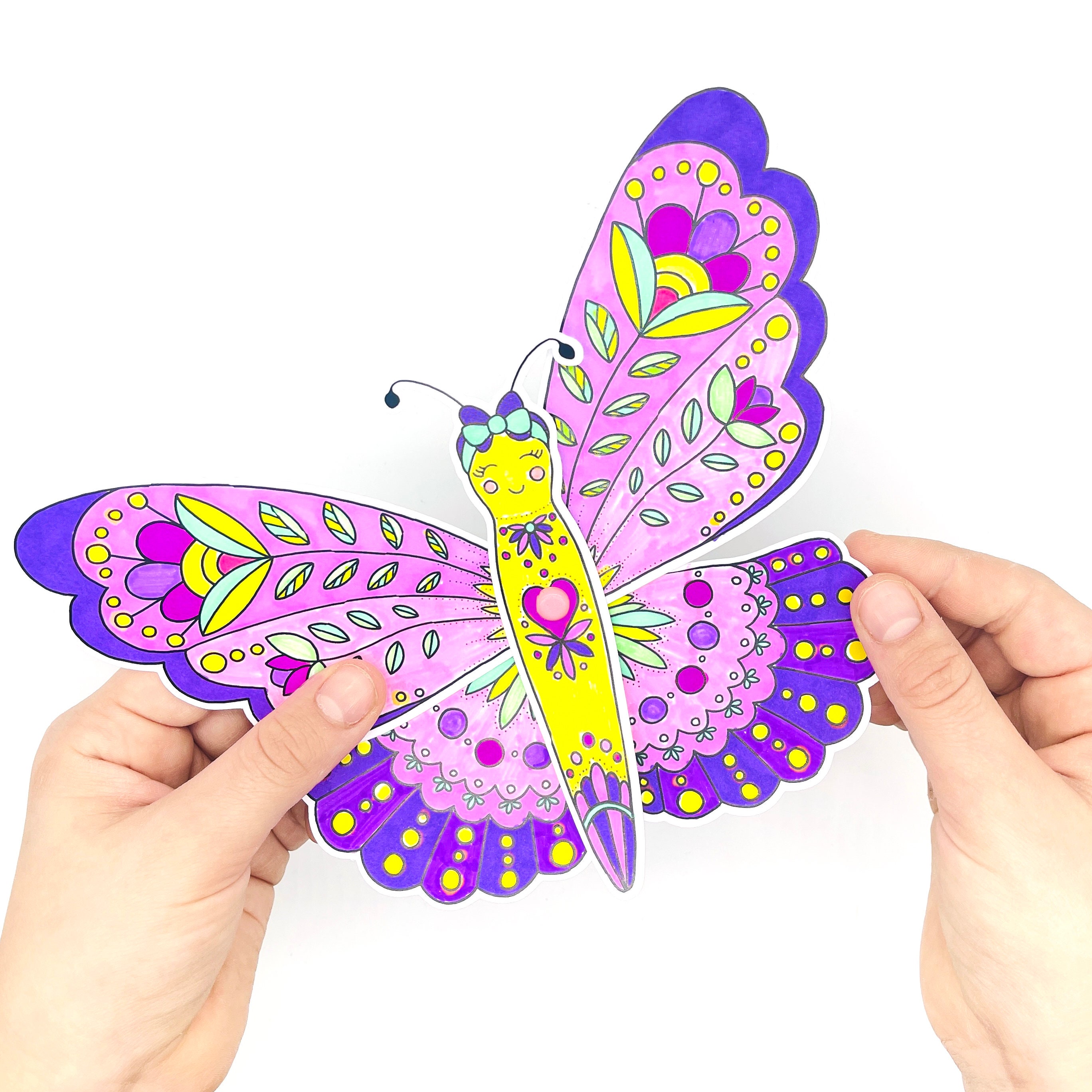 Butterfly Kids Craft Activity Printable Kids Colouring Download Craft ...