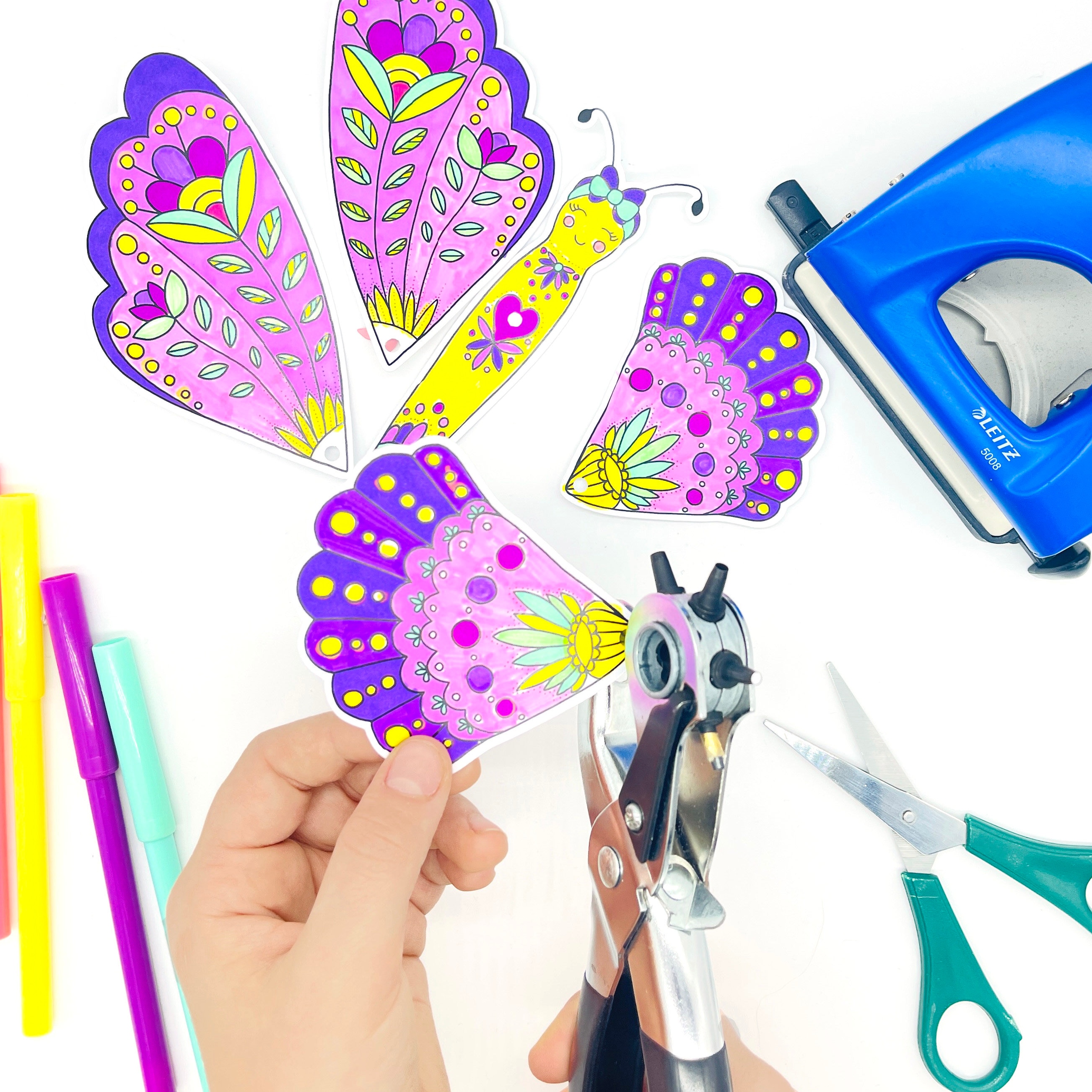 Butterfly Kids Craft Activity Printable Kids Colouring Download Craft ...