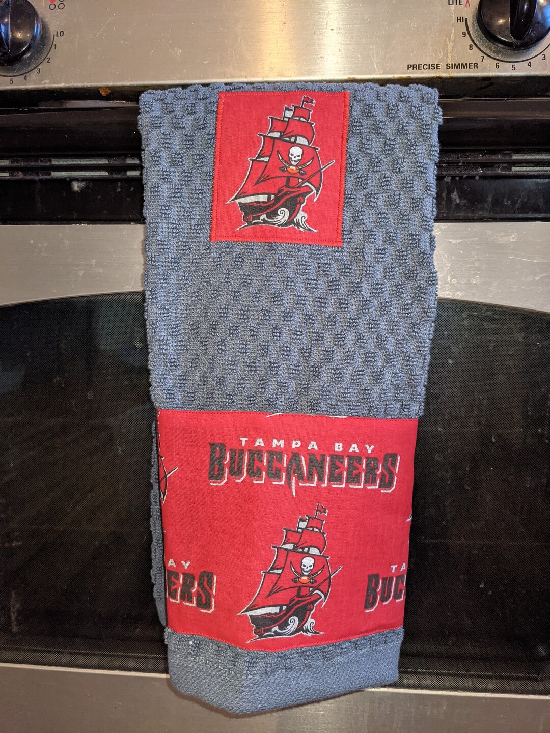 Tampa Bay Buccaneers Bar/kitchen Towel/grey Etsy