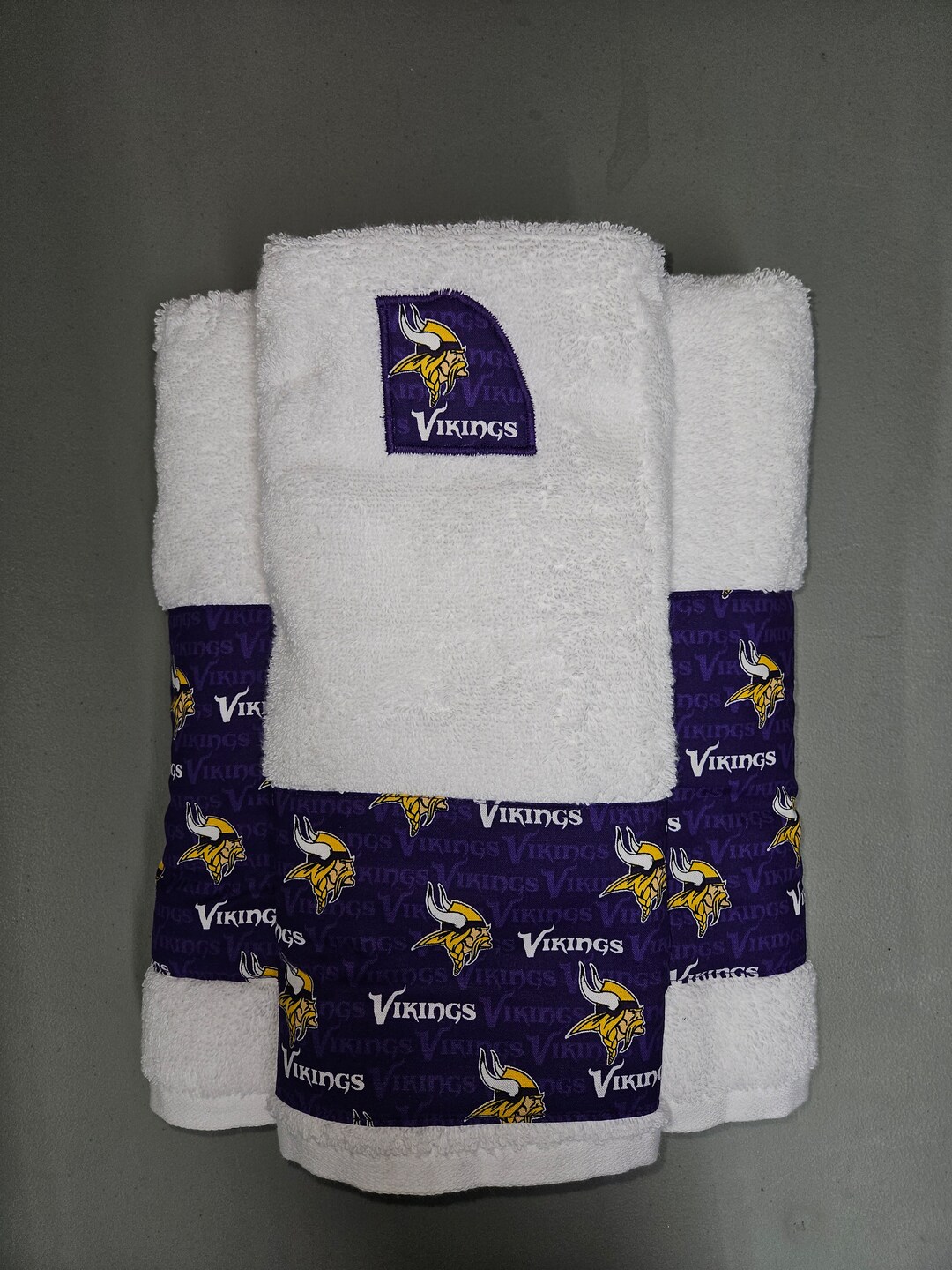Minnesota Vikings Hand and Bath Towel Set Etsy