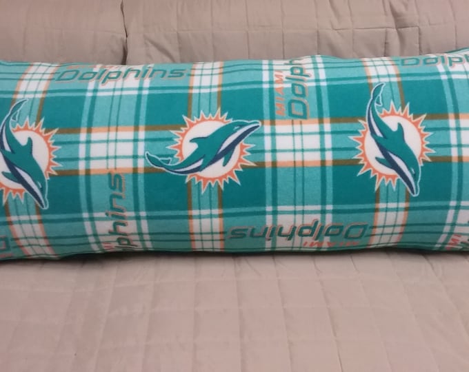 Miami Dolphins Fleece Body Pillow Cover Etsy