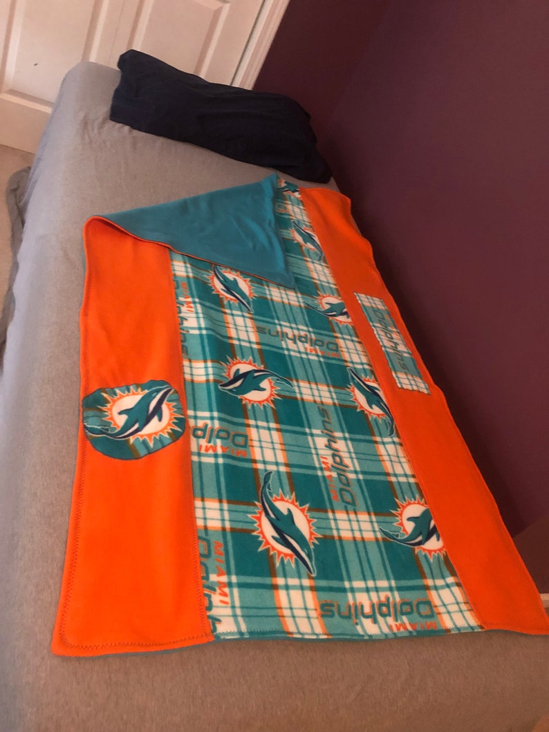 Miami Dolphin's Fleece Lap/Stadium Blanket | Etsy