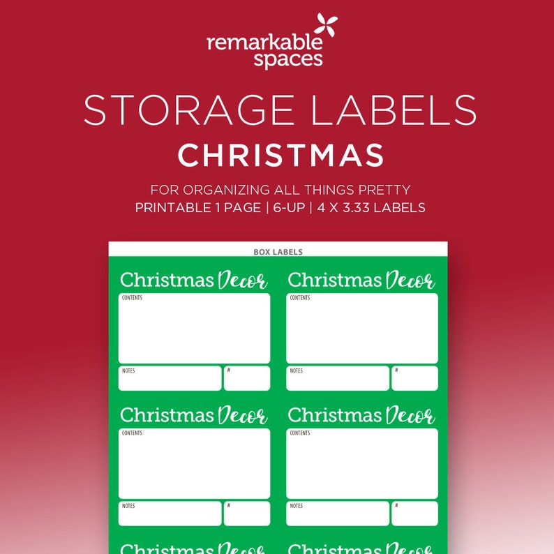 Holiday Storage Labels Christmas Decorations & More Etsy