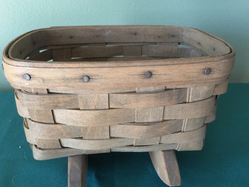Handwoven Longaberger Doll Cradle Basket Etsy