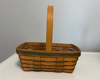 Vintage Longaberger Basket with Liner signed 1993