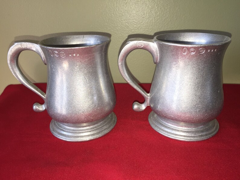 Vintage Pewter Mugs Pennsylvania Bicentennial 17791976 Etsy