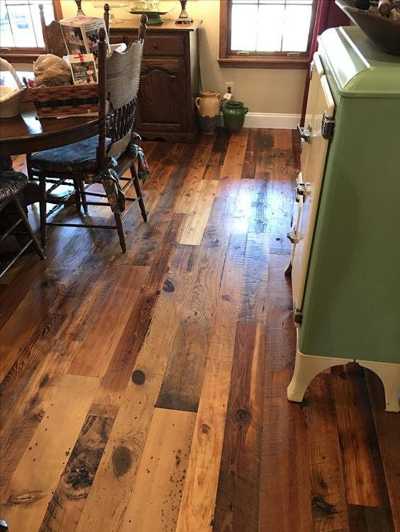 Pre Finished Reclaimed Pine Flooring Etsy