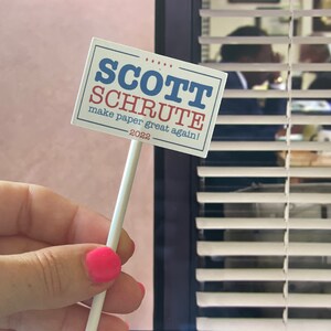 The Office Party Picks Dunder Mifflin Cupcake Toppers Office Birthday Watch Party Decor image 3