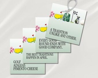 Golf Party Favor Tags Green Jacket Party Gift Tags Golf Tournament Party Decor Spring