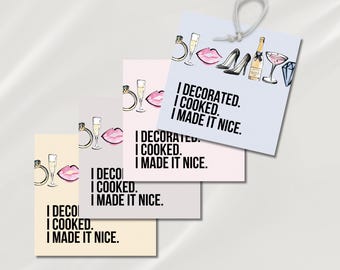 Real Housewives Gift Tags Bravo Party Favor Tags Girls Night Housewives Birthday Party Decor