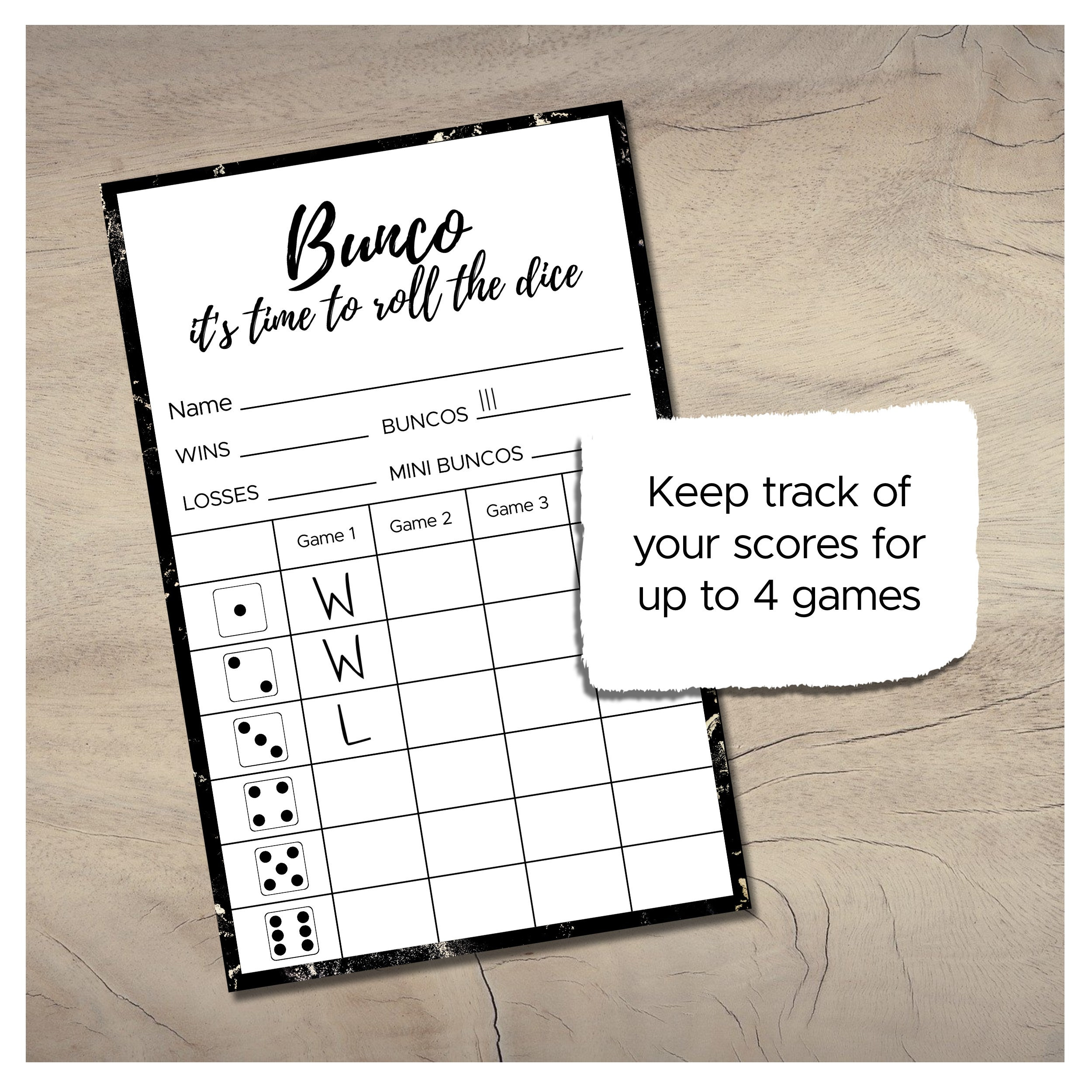 Printable Bunco Set - Etsy