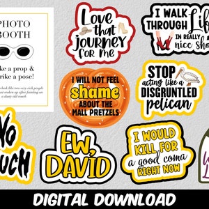 Schitts Creek Printable Photobooth Props
