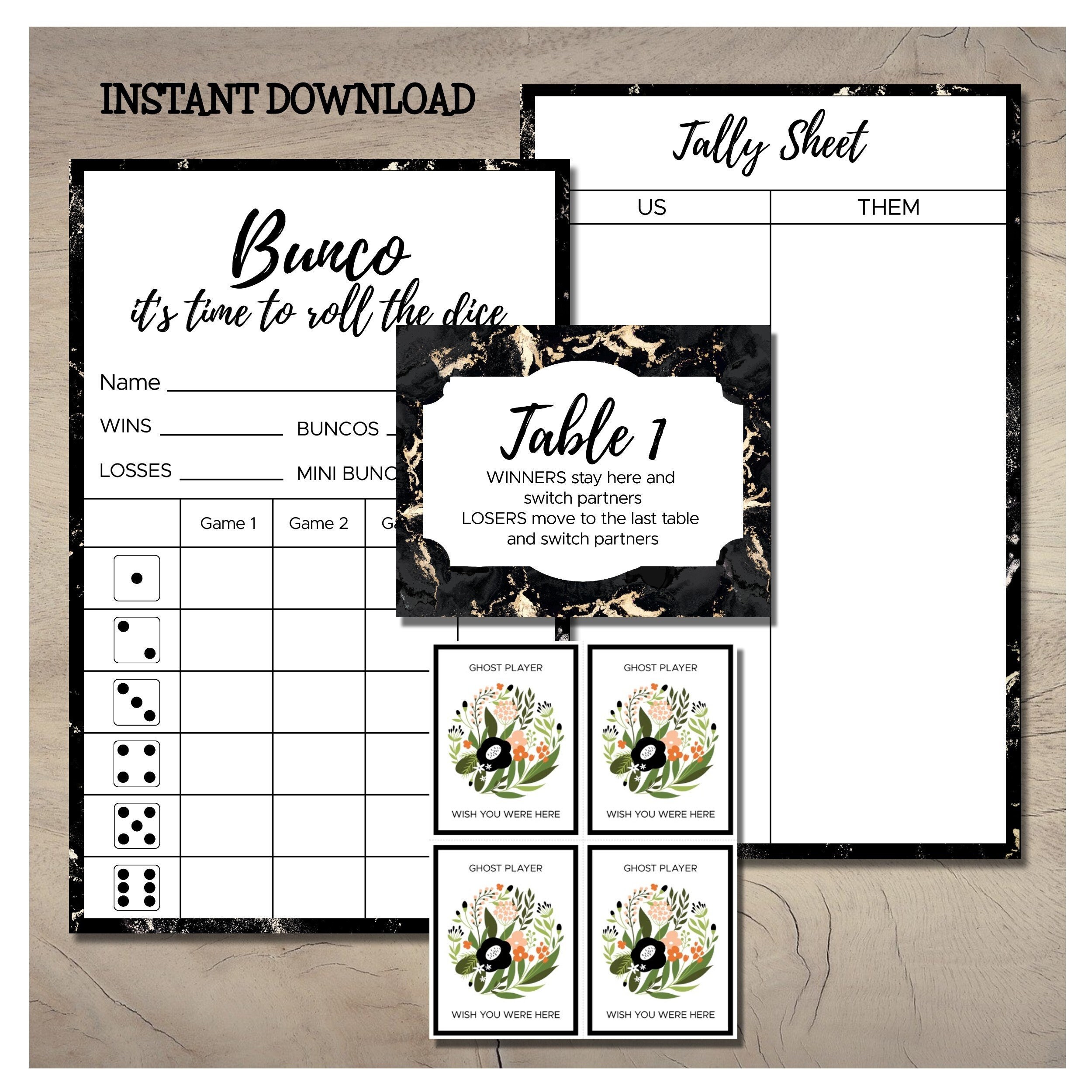 Printable Bunco Set - Etsy
