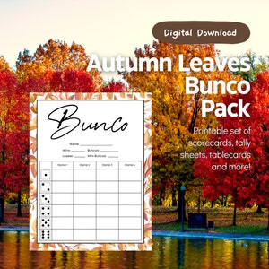 Autumn Leaves Printable Bunco Set