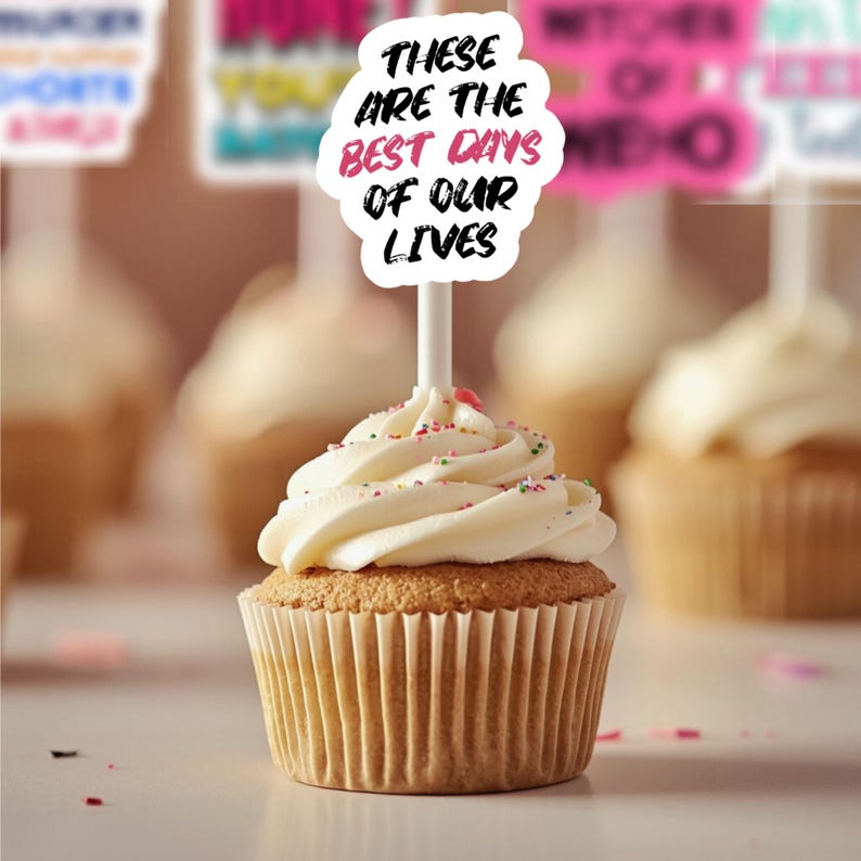Selecciones para fiestas de Vanderpump Rules, adornos para cupcakes Bravo, fiesta de despedida de soltera y noche de chicas imagen 3