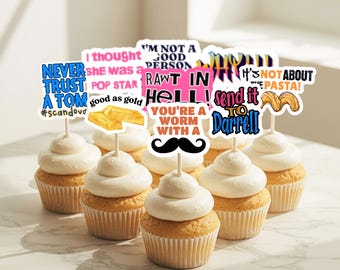Vanderpump Rules Party Picks Bravo Cupcake Toppers Girls Night Bachelorette Watch Party