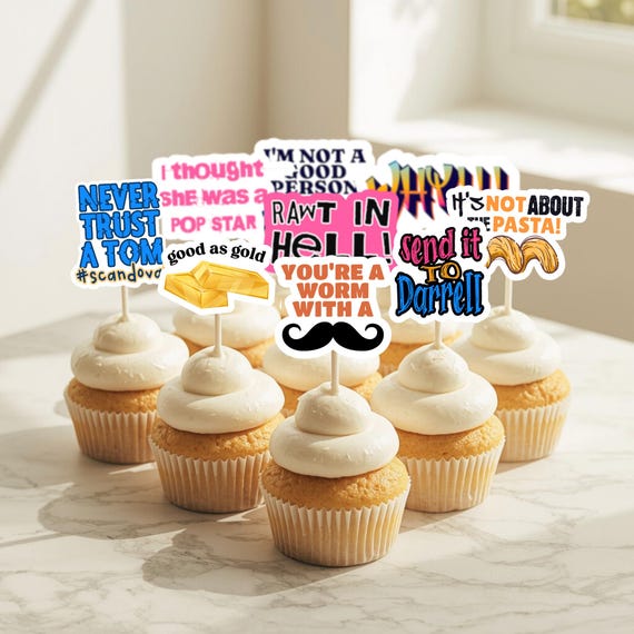 Vanderpump Rules Party Picks Bravo Cupcake Toppers Girls Night Bachelorette Watch Party