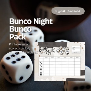 Bunco Night 6 Game Score Set