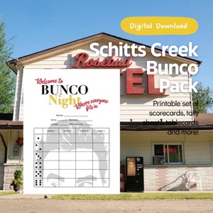 Schitts Creek Printable Bunco Score Set