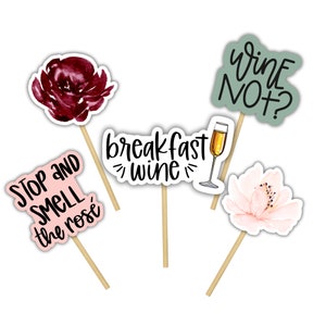 Wine and Roses Photobooth Props