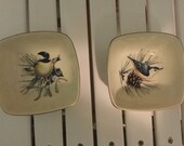 Lenox Collectible Winter Greetings Bird Design Condiment Bowls