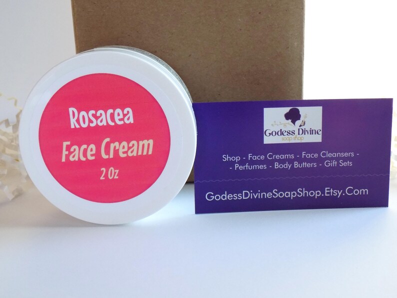 Rosacea Natural Face Cream Essential Oil Cream Skincare Etsy