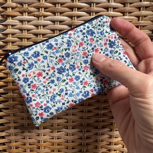 Liberty Print Zip Pouch. Pencil case. Make-up bag. Liberty Kimberley and Sarah