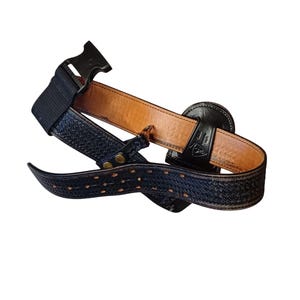 Men&#39;s Vintage Police Duty Hoister Belt/Genuine Leather
