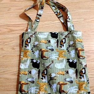 Reusable/Washable Fabric Shopping/Fashion Handbag Cat Design image 2