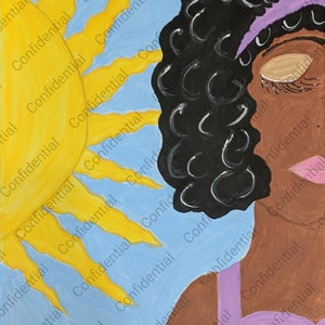 Woman and Sun Print