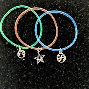 Good Vibes Glitter Jelly Bracelets for Adults, Teens and Children StarMoneyTreeofLife