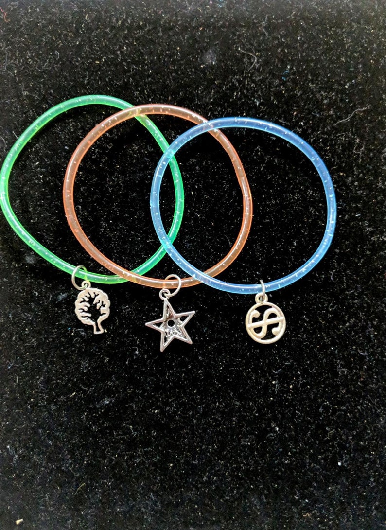 Good Vibes Glitter Jelly Bracelets for Adults, Teens and Children StarMoneyTreeofLife