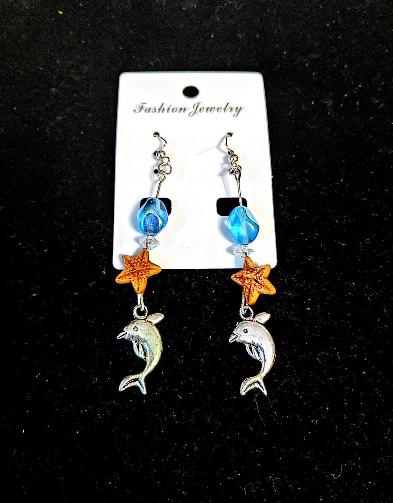 Dolphin Sea Magick Earrings image 1