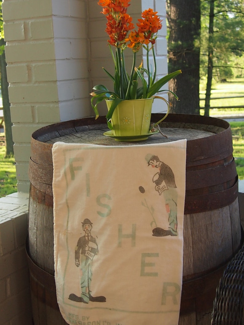 Vintage Clown Feed Sack Malvern Pa Fisher Sons Measures Etsy