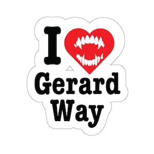 I heart Gerard Way My Chemical Romance Sticker, Three Cheers For Sweet Revenge