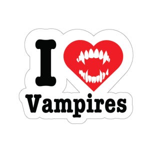 I Heart Vampires Sticker, Three Cheers For Sweet Revenge
