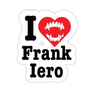 I heart Frank Iero My Chemical Romance Sticker, Three Cheers For Sweet Revenge